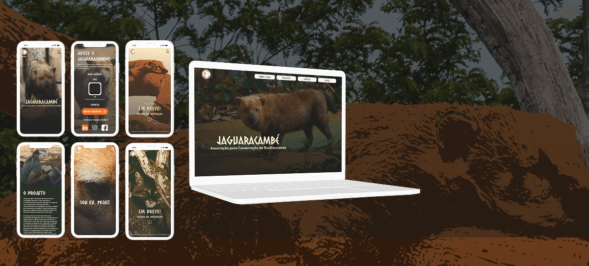 Novo de design do site da ONG Jaguaracambé (versão de 2023).